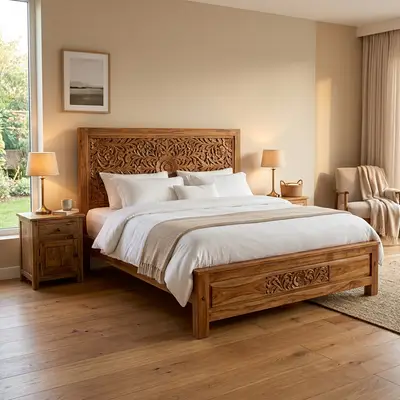 Bespoke Teak King Bed